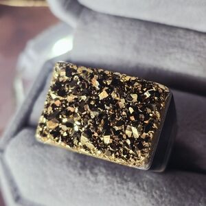 Gold Foiled Crystal Women's Ring